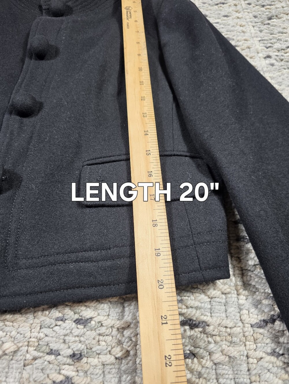 J.Crew 100% Wool Black Cropped Jacket Size 8 Quiet Luxury Old Money Classic Lux - Picture 11 of 16